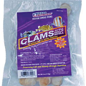 FROZEN SINGLE ITEMS CLAMS ON THE HALF SHELL